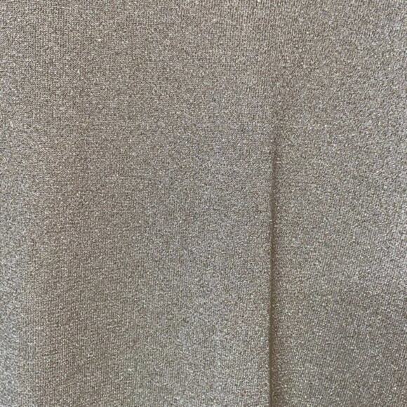 Linda Originals Gold Metallic Knit Mock Neck Blouse Women's Size Medium - Picture 4 of 8